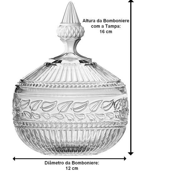 Bomboniere 16cm Por 12cm Republic Em Cristal Ecológico L'Hermitage